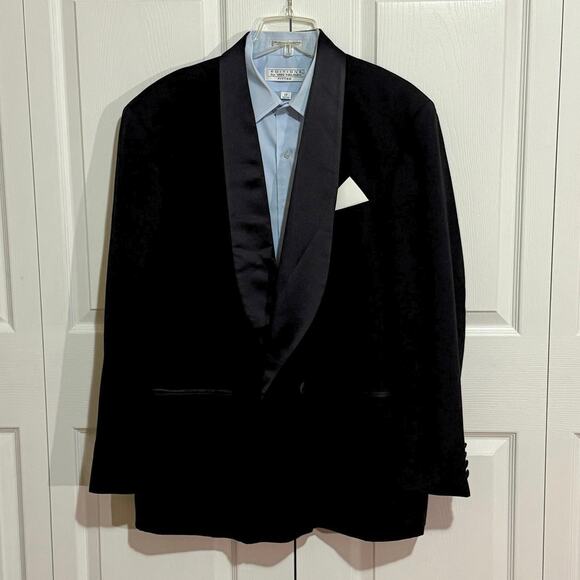 Toscanini Italian Tuxedo Jacket New Wool. Shawl Lapel. Estimate US 44R/EU 54 - Picture 1 of 11